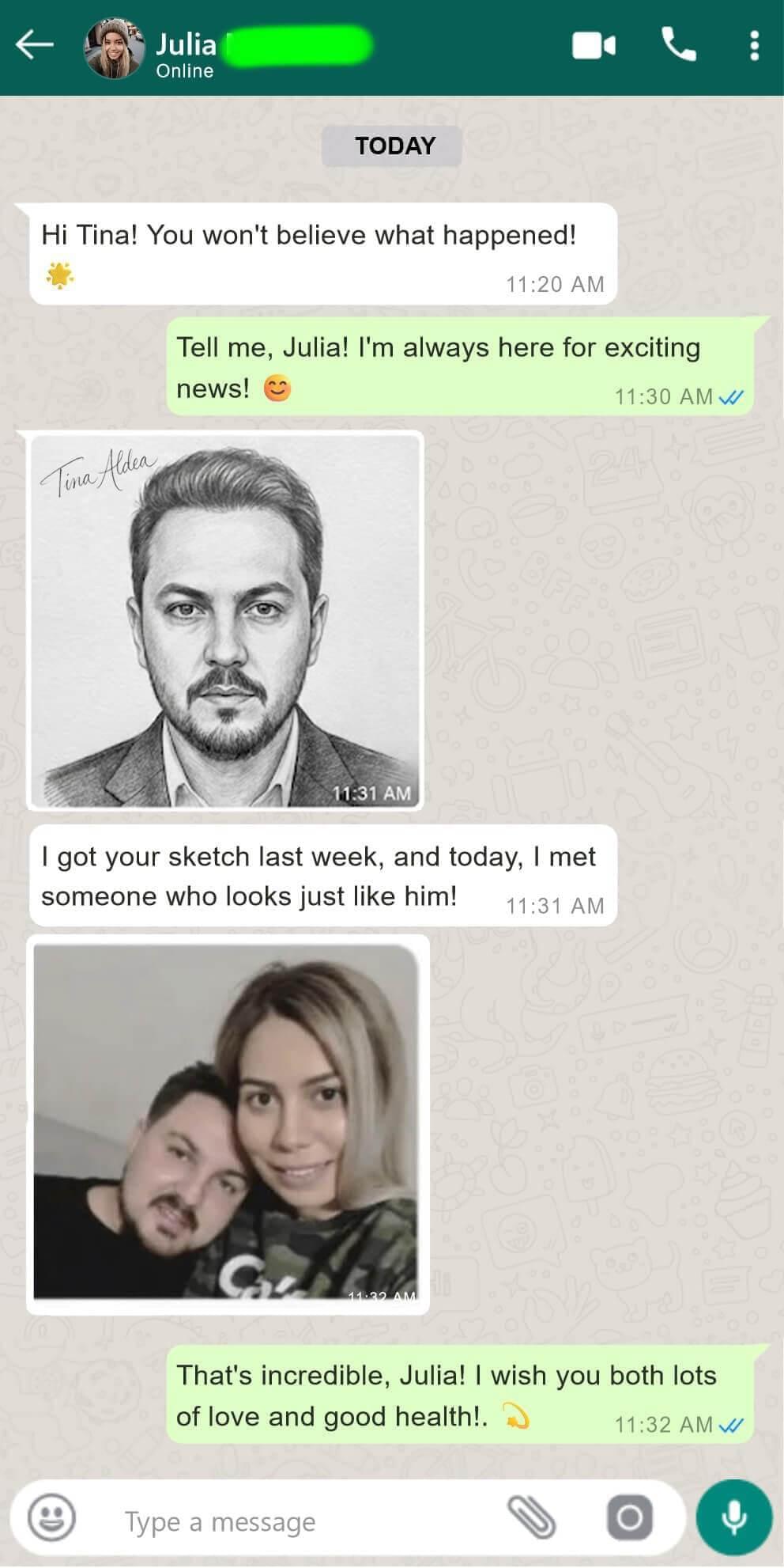 Client testimonial from Julia