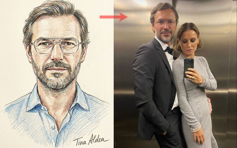 Soulmate sketch beside the client's photo, result 1