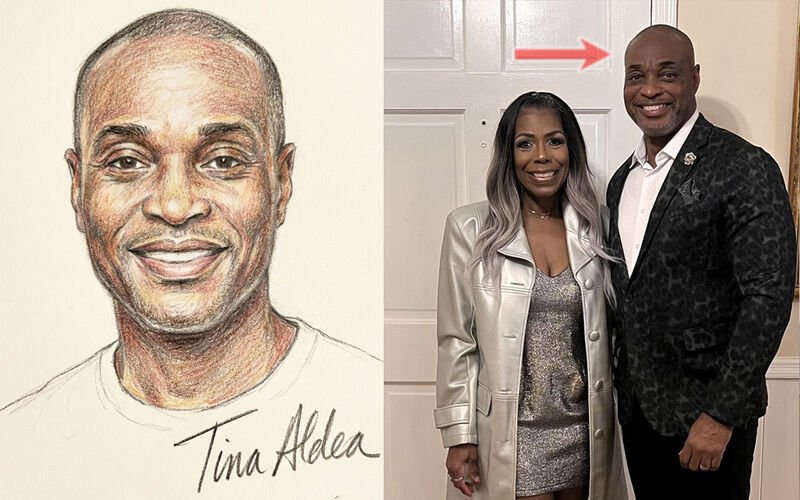 Soulmate sketch beside the client's photo, result 3