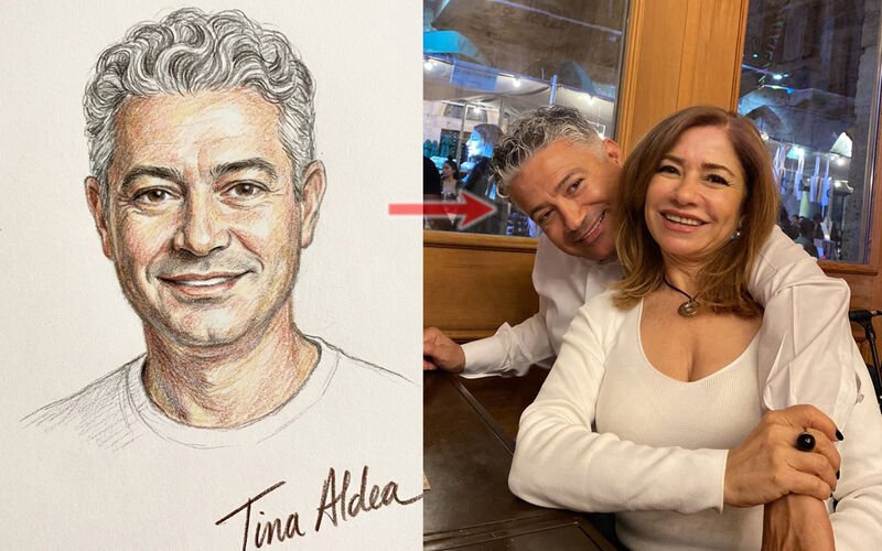Soulmate sketch beside the client's photo, result 4